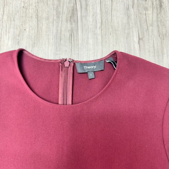 Theory Burgundy Fit and Flare Dress - Picture 7 of 10